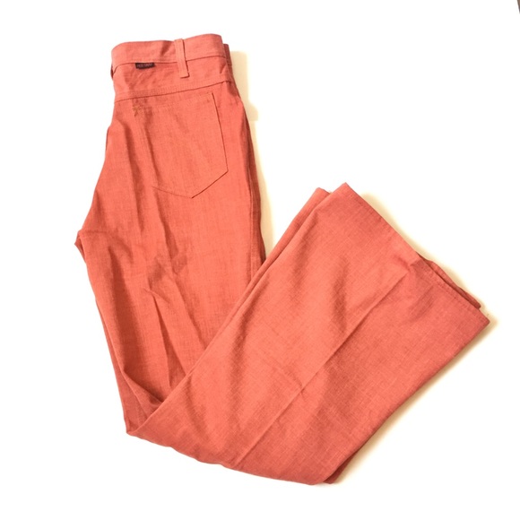 Vintage Denim - Vintage 70’s RED SNAP BELL BOTTOM PANTS 36 NWT